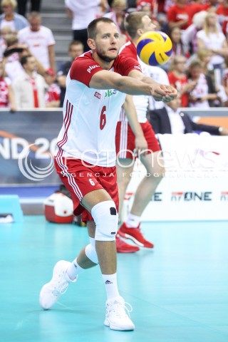  30.08.2017 KRAKOW ( TAURON ARENA ) <br />MISTRZOSTWA EUROPY W SIATKOWCE MEZCZYZN LOTTO EUROVOLLEY POLAND 2017 ( European Volleyball Championship ) <br />BARAZE ( Playoff Phase )<br />MECZ POLSKA - SLOWENIA ( Match Poland - Slovenia ) <br />N/Z BARTOSZ KUREK SYLWETKA <br /> 