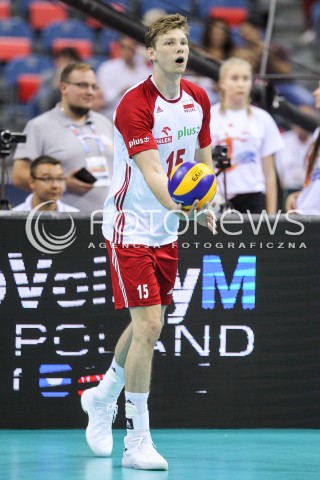  30.08.2017 KRAKOW ( TAURON ARENA ) <br />MISTRZOSTWA EUROPY W SIATKOWCE MEZCZYZN LOTTO EUROVOLLEY POLAND 2017 ( European Volleyball Championship ) <br />BARAZE ( Playoff Phase )<br />MECZ POLSKA - SLOWENIA ( Match Poland - Slovenia ) <br />N/Z JAKUB KOCHANOWSKI SYLWETKA <br /> 