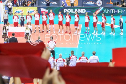  30.08.2017 KRAKOW ( TAURON ARENA ) <br />MISTRZOSTWA EUROPY W SIATKOWCE MEZCZYZN LOTTO EUROVOLLEY POLAND 2017 ( European Volleyball Championship ) <br />BARAZE ( Playoff Phase )<br />MECZ POLSKA - SLOWENIA ( Match Poland - Slovenia ) <br />N/Z REPREZENTACJA POLSKI SIATKARZY KIBICE DOPING KARTONIADA ZAWODNICY HYMN<br /> 