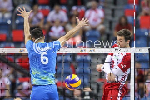  30.08.2017 KRAKOW ( TAURON ARENA ) <br />MISTRZOSTWA EUROPY W SIATKOWCE MEZCZYZN LOTTO EUROVOLLEY POLAND 2017 ( European Volleyball Championship ) <br />BARAZE ( Playoff Phase )<br />MECZ POLSKA - SLOWENIA ( Match Poland - Slovenia ) <br />N/Z MICHAL KUBIAK <br /> 