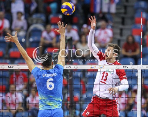  30.08.2017 KRAKOW ( TAURON ARENA ) <br />MISTRZOSTWA EUROPY W SIATKOWCE MEZCZYZN LOTTO EUROVOLLEY POLAND 2017 ( European Volleyball Championship ) <br />BARAZE ( Playoff Phase )<br />MECZ POLSKA - SLOWENIA ( Match Poland - Slovenia ) <br />N/Z MICHAL KUBIAK <br /> 