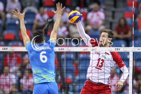  30.08.2017 KRAKOW ( TAURON ARENA ) <br />MISTRZOSTWA EUROPY W SIATKOWCE MEZCZYZN LOTTO EUROVOLLEY POLAND 2017 ( European Volleyball Championship ) <br />BARAZE ( Playoff Phase )<br />MECZ POLSKA - SLOWENIA ( Match Poland - Slovenia ) <br />N/Z MICHAL KUBIAK <br /> 