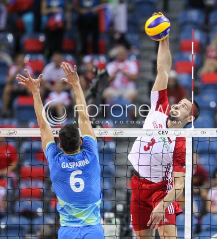  30.08.2017 KRAKOW ( TAURON ARENA ) <br />MISTRZOSTWA EUROPY W SIATKOWCE MEZCZYZN LOTTO EUROVOLLEY POLAND 2017 ( European Volleyball Championship ) <br />BARAZE ( Playoff Phase )<br />MECZ POLSKA - SLOWENIA ( Match Poland - Slovenia ) <br />N/Z DAWID KONARSKI <br /> 
