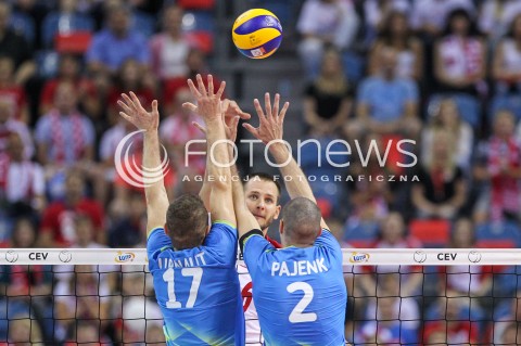  30.08.2017 KRAKOW ( TAURON ARENA ) <br />MISTRZOSTWA EUROPY W SIATKOWCE MEZCZYZN LOTTO EUROVOLLEY POLAND 2017 ( European Volleyball Championship ) <br />BARAZE ( Playoff Phase )<br />MECZ POLSKA - SLOWENIA ( Match Poland - Slovenia ) <br />N/Z BARTOSZ KUREK <br /> 