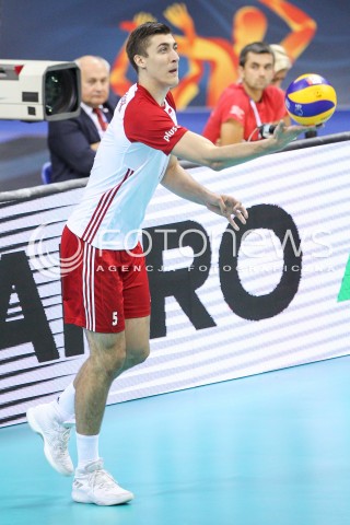  30.08.2017 KRAKOW ( TAURON ARENA ) <br />MISTRZOSTWA EUROPY W SIATKOWCE MEZCZYZN LOTTO EUROVOLLEY POLAND 2017 ( European Volleyball Championship ) <br />BARAZE ( Playoff Phase )<br />MECZ POLSKA - SLOWENIA ( Match Poland - Slovenia ) <br />N/Z LUKASZ KACZMAREK SYLWETKA <br /> 