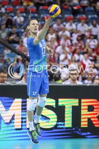  30.08.2017 KRAKOW ( TAURON ARENA ) <br />MISTRZOSTWA EUROPY W SIATKOWCE MEZCZYZN LOTTO EUROVOLLEY POLAND 2017 ( European Volleyball Championship ) <br />BARAZE ( Playoff Phase )<br />MECZ POLSKA - SLOWENIA ( Match Poland - Slovenia ) <br />N/Z TINE URNAUT SYLWETKA <br /> 