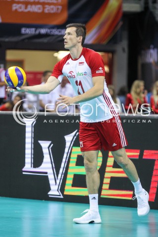  30.08.2017 KRAKOW ( TAURON ARENA ) <br />MISTRZOSTWA EUROPY W SIATKOWCE MEZCZYZN LOTTO EUROVOLLEY POLAND 2017 ( European Volleyball Championship ) <br />BARAZE ( Playoff Phase )<br />MECZ POLSKA - SLOWENIA ( Match Poland - Slovenia ) <br />N/Z RAFAL BUSZEK SYLWETKA <br /> 