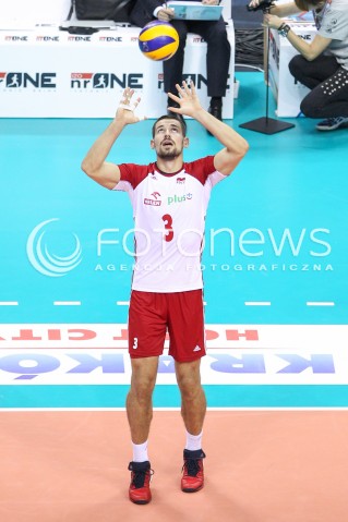  30.08.2017 KRAKOW ( TAURON ARENA ) <br />MISTRZOSTWA EUROPY W SIATKOWCE MEZCZYZN LOTTO EUROVOLLEY POLAND 2017 ( European Volleyball Championship ) <br />BARAZE ( Playoff Phase )<br />MECZ POLSKA - SLOWENIA ( Match Poland - Slovenia ) <br />N/Z DAWID KONARSKI SYLWETKA <br /> 