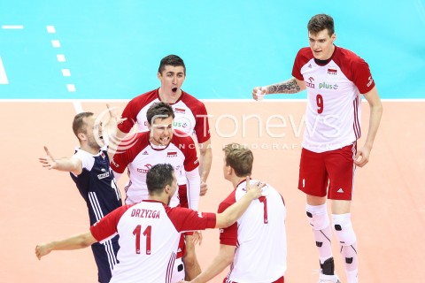  30.08.2017 KRAKOW ( TAURON ARENA ) <br />MISTRZOSTWA EUROPY W SIATKOWCE MEZCZYZN LOTTO EUROVOLLEY POLAND 2017 ( European Volleyball Championship ) <br />BARAZE ( Playoff Phase )<br />MECZ POLSKA - SLOWENIA ( Match Poland - Slovenia ) <br />N/Z PAWEL ZATORSKI MICHAL KUBIAK LUKASZ KACZMAREK BARTLOMIEJ LEMANSKI RADOSC EMOCJE <br /> 