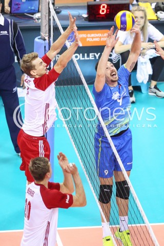  30.08.2017 KRAKOW ( TAURON ARENA ) <br />MISTRZOSTWA EUROPY W SIATKOWCE MEZCZYZN LOTTO EUROVOLLEY POLAND 2017 ( European Volleyball Championship ) <br />BARAZE ( Playoff Phase )<br />MECZ POLSKA - SLOWENIA ( Match Poland - Slovenia ) <br />N/Z DEJAN VINCIC ARTUR SZALPUK <br /> 