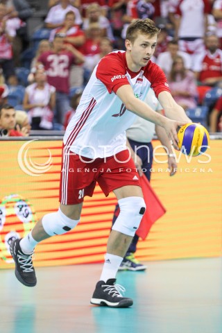  30.08.2017 KRAKOW ( TAURON ARENA ) <br />MISTRZOSTWA EUROPY W SIATKOWCE MEZCZYZN LOTTO EUROVOLLEY POLAND 2017 ( European Volleyball Championship ) <br />BARAZE ( Playoff Phase )<br />MECZ POLSKA - SLOWENIA ( Match Poland - Slovenia ) <br />N/Z MATEUSZ BIENIEK SYLWETKA <br /> 