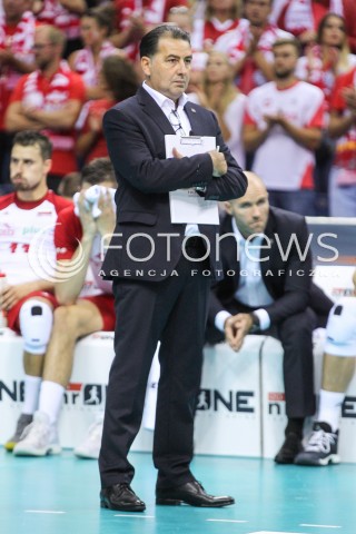  30.08.2017 KRAKOW ( TAURON ARENA ) <br />MISTRZOSTWA EUROPY W SIATKOWCE MEZCZYZN LOTTO EUROVOLLEY POLAND 2017 ( European Volleyball Championship ) <br />BARAZE ( Playoff Phase )<br />MECZ POLSKA - SLOWENIA ( Match Poland - Slovenia ) <br />N/Z FERDINANDO DE GIORGI - I TRENER ( HEAD COACH ) SYLWETKA <br /> 