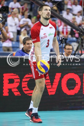  30.08.2017 KRAKOW ( TAURON ARENA ) <br />MISTRZOSTWA EUROPY W SIATKOWCE MEZCZYZN LOTTO EUROVOLLEY POLAND 2017 ( European Volleyball Championship ) <br />BARAZE ( Playoff Phase )<br />MECZ POLSKA - SLOWENIA ( Match Poland - Slovenia ) <br />N/Z DAWID KONARSKI SYLWETKA <br /> 