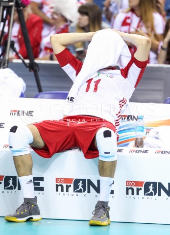  30.08.2017 KRAKOW ( TAURON ARENA ) <br />MISTRZOSTWA EUROPY W SIATKOWCE MEZCZYZN LOTTO EUROVOLLEY POLAND 2017 ( European Volleyball Championship ) <br />BARAZE ( Playoff Phase )<br />MECZ POLSKA - SLOWENIA ( Match Poland - Slovenia ) <br />N/Z FABIAN DRZYZGA LZY SMUTEK PORAZKA PRZEGRANA EMOCJE <br /> 