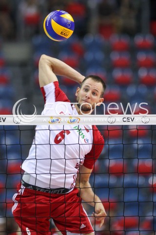  30.08.2017 KRAKOW ( TAURON ARENA ) <br />MISTRZOSTWA EUROPY W SIATKOWCE MEZCZYZN LOTTO EUROVOLLEY POLAND 2017 ( European Volleyball Championship ) <br />BARAZE ( Playoff Phase )<br />MECZ POLSKA - SLOWENIA ( Match Poland - Slovenia ) <br />N/Z BARTOSZ KUREK SYLWETKA ATAK <br /> 