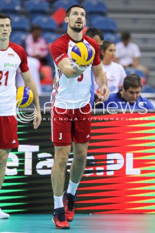  30.08.2017 KRAKOW ( TAURON ARENA ) <br />MISTRZOSTWA EUROPY W SIATKOWCE MEZCZYZN LOTTO EUROVOLLEY POLAND 2017 ( European Volleyball Championship ) <br />BARAZE ( Playoff Phase )<br />MECZ POLSKA - SLOWENIA ( Match Poland - Slovenia ) <br />N/Z DAWID KONARSKI SYLWETKA <br /> 