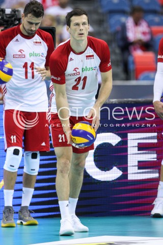  30.08.2017 KRAKOW ( TAURON ARENA ) <br />MISTRZOSTWA EUROPY W SIATKOWCE MEZCZYZN LOTTO EUROVOLLEY POLAND 2017 ( European Volleyball Championship ) <br />BARAZE ( Playoff Phase )<br />MECZ POLSKA - SLOWENIA ( Match Poland - Slovenia ) <br />N/Z RAFAL BUSZEK SYLWETKA <br /> 