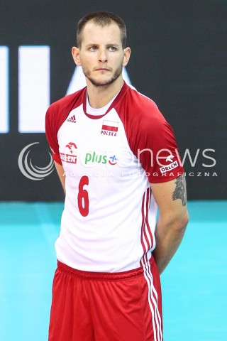  30.08.2017 KRAKOW ( TAURON ARENA ) <br />MISTRZOSTWA EUROPY W SIATKOWCE MEZCZYZN LOTTO EUROVOLLEY POLAND 2017 ( European Volleyball Championship ) <br />BARAZE ( Playoff Phase )<br />MECZ POLSKA - SLOWENIA ( Match Poland - Slovenia ) <br />N/Z BARTOSZ KUREK SYLWETKA GLOWKA PORTRET <br /> 