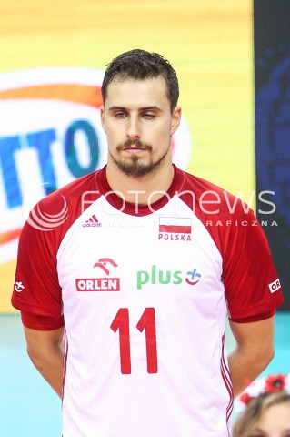 30.08.2017 KRAKOW ( TAURON ARENA ) <br />MISTRZOSTWA EUROPY W SIATKOWCE MEZCZYZN LOTTO EUROVOLLEY POLAND 2017 ( European Volleyball Championship ) <br />BARAZE ( Playoff Phase )<br />MECZ POLSKA - SLOWENIA ( Match Poland - Slovenia ) <br />N/Z FABIAN DRZYZGA SYLWETKA GLOWKA PORTRET <br /> 