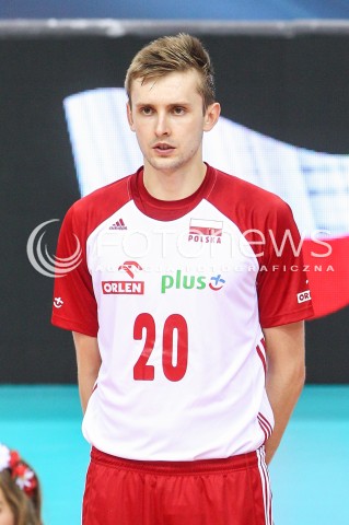  30.08.2017 KRAKOW ( TAURON ARENA ) <br />MISTRZOSTWA EUROPY W SIATKOWCE MEZCZYZN LOTTO EUROVOLLEY POLAND 2017 ( European Volleyball Championship ) <br />BARAZE ( Playoff Phase )<br />MECZ POLSKA - SLOWENIA ( Match Poland - Slovenia ) <br />N/Z MATEUSZ BIENIEK SYLWETKA GLOWKA PORTRET <br /> 