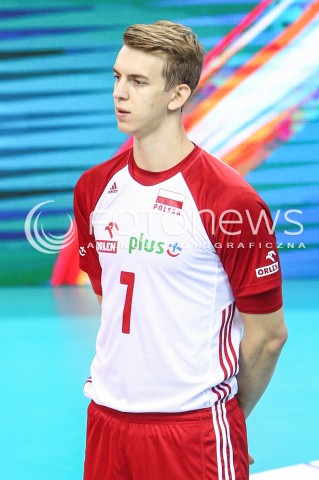  30.08.2017 KRAKOW ( TAURON ARENA ) <br />MISTRZOSTWA EUROPY W SIATKOWCE MEZCZYZN LOTTO EUROVOLLEY POLAND 2017 ( European Volleyball Championship ) <br />BARAZE ( Playoff Phase )<br />MECZ POLSKA - SLOWENIA ( Match Poland - Slovenia ) <br />N/Z ARTUR SZALPUK SYLWETKA GLOWKA PORTRET <br /> 