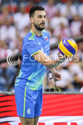  30.08.2017 KRAKOW ( TAURON ARENA ) <br />MISTRZOSTWA EUROPY W SIATKOWCE MEZCZYZN LOTTO EUROVOLLEY POLAND 2017 ( European Volleyball Championship ) <br />BARAZE ( Playoff Phase )<br />MECZ POLSKA - SLOWENIA ( Match Poland - Slovenia ) <br />N/Z MITJA GASPARINI <br /> 
