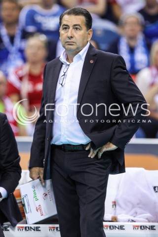  30.08.2017 KRAKOW ( TAURON ARENA ) <br />MISTRZOSTWA EUROPY W SIATKOWCE MEZCZYZN LOTTO EUROVOLLEY POLAND 2017 ( European Volleyball Championship ) <br />BARAZE ( Playoff Phase )<br />MECZ POLSKA - SLOWENIA ( Match Poland - Slovenia ) <br />N/Z FERDINANDO DE GIORGI - I TRENER ( HEAD COACH ) SYLWETKA <br /> 