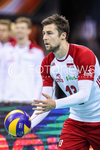  30.08.2017 KRAKOW ( TAURON ARENA ) <br />MISTRZOSTWA EUROPY W SIATKOWCE MEZCZYZN LOTTO EUROVOLLEY POLAND 2017 ( European Volleyball Championship ) <br />BARAZE ( Playoff Phase )<br />MECZ POLSKA - SLOWENIA ( Match Poland - Slovenia ) <br />N/Z MICHAL KUBIAK SYLWETKA <br /> 
