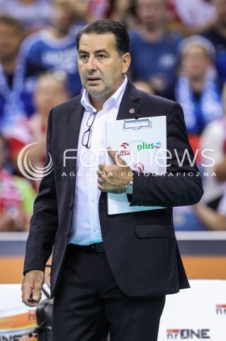  30.08.2017 KRAKOW ( TAURON ARENA ) <br />MISTRZOSTWA EUROPY W SIATKOWCE MEZCZYZN LOTTO EUROVOLLEY POLAND 2017 ( European Volleyball Championship ) <br />BARAZE ( Playoff Phase )<br />MECZ POLSKA - SLOWENIA ( Match Poland - Slovenia ) <br />N/Z FERDINANDO DE GIORGI - I TRENER ( HEAD COACH ) SYLWETKA <br /> 