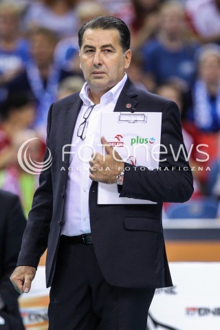  30.08.2017 KRAKOW ( TAURON ARENA ) <br />MISTRZOSTWA EUROPY W SIATKOWCE MEZCZYZN LOTTO EUROVOLLEY POLAND 2017 ( European Volleyball Championship ) <br />BARAZE ( Playoff Phase )<br />MECZ POLSKA - SLOWENIA ( Match Poland - Slovenia ) <br />N/Z FERDINANDO DE GIORGI - I TRENER ( HEAD COACH ) SYLWETKA <br /> 
