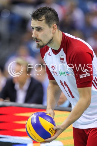  30.08.2017 KRAKOW ( TAURON ARENA ) <br />MISTRZOSTWA EUROPY W SIATKOWCE MEZCZYZN LOTTO EUROVOLLEY POLAND 2017 ( European Volleyball Championship ) <br />BARAZE ( Playoff Phase )<br />MECZ POLSKA - SLOWENIA ( Match Poland - Slovenia ) <br />N/Z FABIAN DRZYZGA SYLWETKA <br /> 