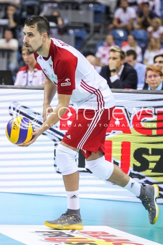  30.08.2017 KRAKOW ( TAURON ARENA ) <br />MISTRZOSTWA EUROPY W SIATKOWCE MEZCZYZN LOTTO EUROVOLLEY POLAND 2017 ( European Volleyball Championship ) <br />BARAZE ( Playoff Phase )<br />MECZ POLSKA - SLOWENIA ( Match Poland - Slovenia ) <br />N/Z FABIAN DRZYZGA SYLWETKA <br /> 