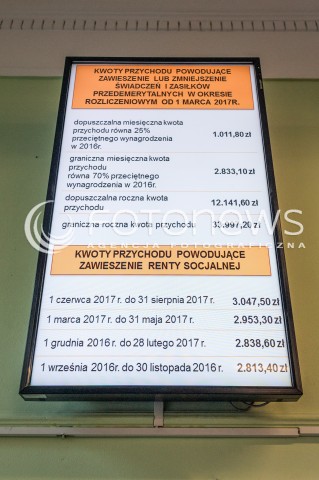  31.08.2017 WARSZAWA<br />KONFERENCJA W ZUS<br />N/Z TABLICA INFORMACYJNA ZUS SWIADCZENIA<br /> 