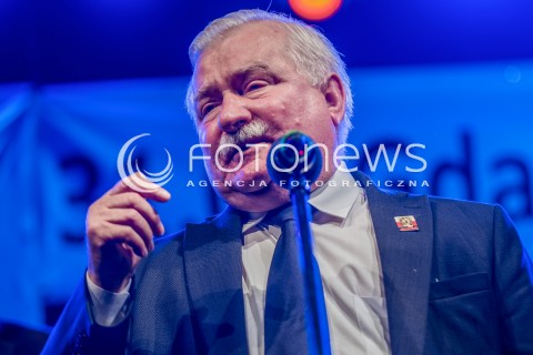  31.08.2017 GDANSK<br />MARSZ KOMITETU OBRONY DEMOKRACJI W GDANSKU<br />N/Z LECH WALESA<br /> 