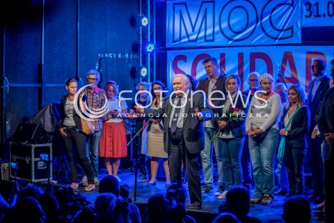  31.08.2017 GDANSK<br />MARSZ KOMITETU OBRONY DEMOKRACJI W GDANSKU<br />N/Z LECH WALESA<br /> 