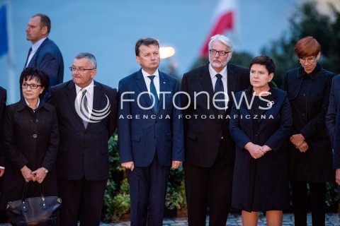  01.09.2017 GDANSK<br />78. ROCZNICA WYBUCHU II WOJNY SWIATOWEJ NA WESTERPLATTE<br />N/Z MARIUSZ BLASZCZAK WITOLD WASZCZYKOWSKI BEATA SZYDLO CEZARY ADAMCZYK ELZBIETA WITEK ELZBIETA RAFALSKA<br /> 
