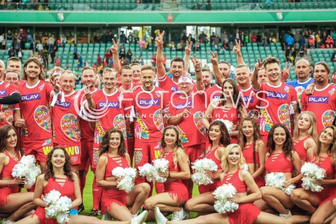  03.09.2017 WARSZAWA WIELKI MECZ 2017<br />GWIAZDY TVN VS REPREZENTACJA WOSP<br />STADION LEGII<br />N/Z  DRUZYNA WOSP JERZY JUREK OWSIAK <br /> 