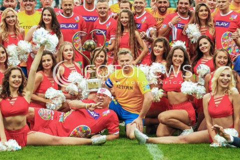  03.09.2017 WARSZAWA WIELKI MECZ 2017<br />GWIAZDY TVN VS REPREZENTACJA WOSP<br />STADION LEGII<br />N/Z  GRZEGORZ KAJDANOWICZ JUREK JERZY OWSIAK <br /> 