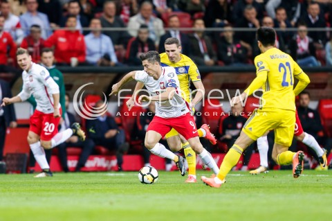  04.09.2017 WARSZAWA STADION NARODOWY <br />PILKA NOZNA REPREZENTACJA KWALIFIKACJE DO MISTRZOSTW SWIATA ROSJA 2018<br />Football European Qualifiers Fifa World Cup Russia 2018<br />MECZ POLSKA - KAZACHSTAN ( Poland - Kazakhstan )<br />N/Z ROBERT LEWANDOWSKI LUKASZ PISZCZEK DMITRI SHOMKO <br /> 