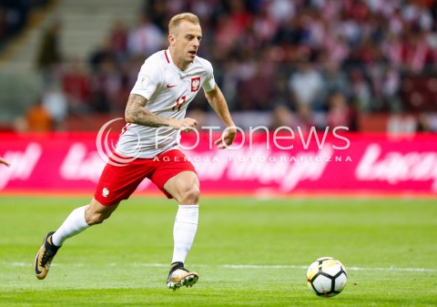  04.09.2017 WARSZAWA STADION NARODOWY <br />PILKA NOZNA REPREZENTACJA KWALIFIKACJE DO MISTRZOSTW SWIATA ROSJA 2018<br />Football European Qualifiers Fifa World Cup Russia 2018<br />MECZ POLSKA - KAZACHSTAN ( Poland - Kazakhstan )<br />N/Z KAMIL GROSICKI SYLWETKA <br /> 