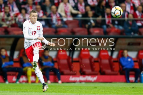  04.09.2017 WARSZAWA STADION NARODOWY <br />PILKA NOZNA REPREZENTACJA KWALIFIKACJE DO MISTRZOSTW SWIATA ROSJA 2018<br />Football European Qualifiers Fifa World Cup Russia 2018<br />MECZ POLSKA - KAZACHSTAN ( Poland - Kazakhstan )<br />N/Z PIOTR ZIELINSKI SYLWETKA <br /> 
