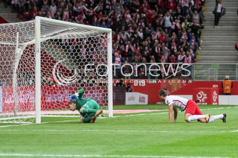  04.09.2017 WARSZAWA STADION NARODOWY <br />PILKA NOZNA REPREZENTACJA KWALIFIKACJE DO MISTRZOSTW SWIATA ROSJA 2018<br />Football European Qualifiers Fifa World Cup Russia 2018<br />MECZ POLSKA - KAZACHSTAN ( Poland - Kazakhstan )<br />N/Z ARKADIUSZ MILIK BRAMKA GOL NA 1:0 DAVID LORIA  <br /> 