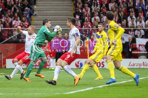  04.09.2017 WARSZAWA STADION NARODOWY <br />PILKA NOZNA REPREZENTACJA KWALIFIKACJE DO MISTRZOSTW SWIATA ROSJA 2018<br />Football European Qualifiers Fifa World Cup Russia 2018<br />MECZ POLSKA - KAZACHSTAN ( Poland - Kazakhstan )<br />N/Z DAVID LORIA ROBERT LEWANDOWSKI KAMIL GLIK <br /> 