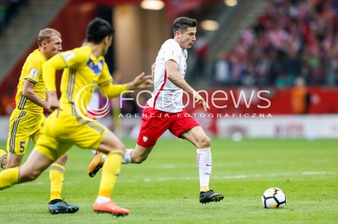  04.09.2017 WARSZAWA STADION NARODOWY <br />PILKA NOZNA REPREZENTACJA KWALIFIKACJE DO MISTRZOSTW SWIATA ROSJA 2018<br />Football European Qualifiers Fifa World Cup Russia 2018<br />MECZ POLSKA - KAZACHSTAN ( Poland - Kazakhstan )<br />N/Z ROBERT LEWANDOWSKI <br /> 