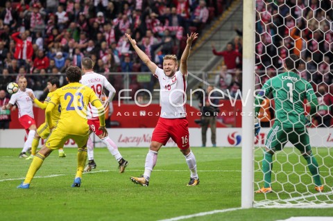  04.09.2017 WARSZAWA STADION NARODOWY <br />PILKA NOZNA REPREZENTACJA KWALIFIKACJE DO MISTRZOSTW SWIATA ROSJA 2018<br />Football European Qualifiers Fifa World Cup Russia 2018<br />MECZ POLSKA - KAZACHSTAN ( Poland - Kazakhstan )<br />N/Z JAKUB BLASZCZYKOWSKI ZLOSC EMOCJE NIEUZNANA BRAMKA<br /> 