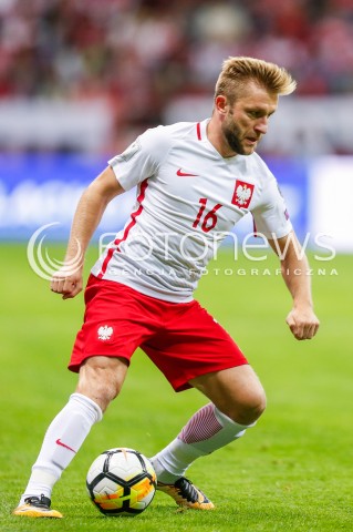  04.09.2017 WARSZAWA STADION NARODOWY <br />PILKA NOZNA REPREZENTACJA KWALIFIKACJE DO MISTRZOSTW SWIATA ROSJA 2018<br />Football European Qualifiers Fifa World Cup Russia 2018<br />MECZ POLSKA - KAZACHSTAN ( Poland - Kazakhstan )<br />N/Z JAKUB BLASZCZYKOWSKI SYLWETKA <br /> 