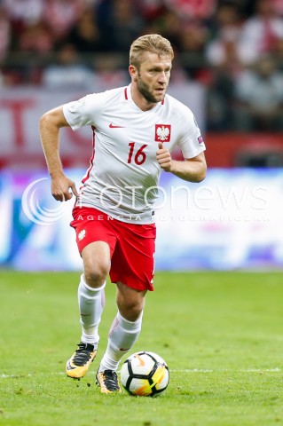  04.09.2017 WARSZAWA STADION NARODOWY <br />PILKA NOZNA REPREZENTACJA KWALIFIKACJE DO MISTRZOSTW SWIATA ROSJA 2018<br />Football European Qualifiers Fifa World Cup Russia 2018<br />MECZ POLSKA - KAZACHSTAN ( Poland - Kazakhstan )<br />N/Z JAKUB BLASZCZYKOWSKI SYLWETKA <br /> 