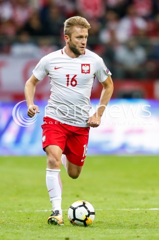  04.09.2017 WARSZAWA STADION NARODOWY <br />PILKA NOZNA REPREZENTACJA KWALIFIKACJE DO MISTRZOSTW SWIATA ROSJA 2018<br />Football European Qualifiers Fifa World Cup Russia 2018<br />MECZ POLSKA - KAZACHSTAN ( Poland - Kazakhstan )<br />N/Z JAKUB BLASZCZYKOWSKI SYLWETKA <br /> 