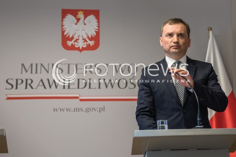  07.09.2017 WARSZAWA<br />KONFERENCJA PRASOWA MINISTRA SPRAWIEDLIWOSCI<br />N/Z MINISTER SPRAWIEDLIWOSCI ZBIGNIEW ZIOBRO<br /> 