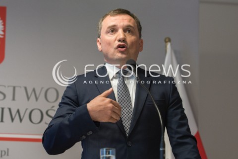  07.09.2017 WARSZAWA<br />KONFERENCJA PRASOWA MINISTRA SPRAWIEDLIWOSCI<br />N/Z MINISTER SPRAWIEDLIWOSCI ZBIGNIEW ZIOBRO<br /> 